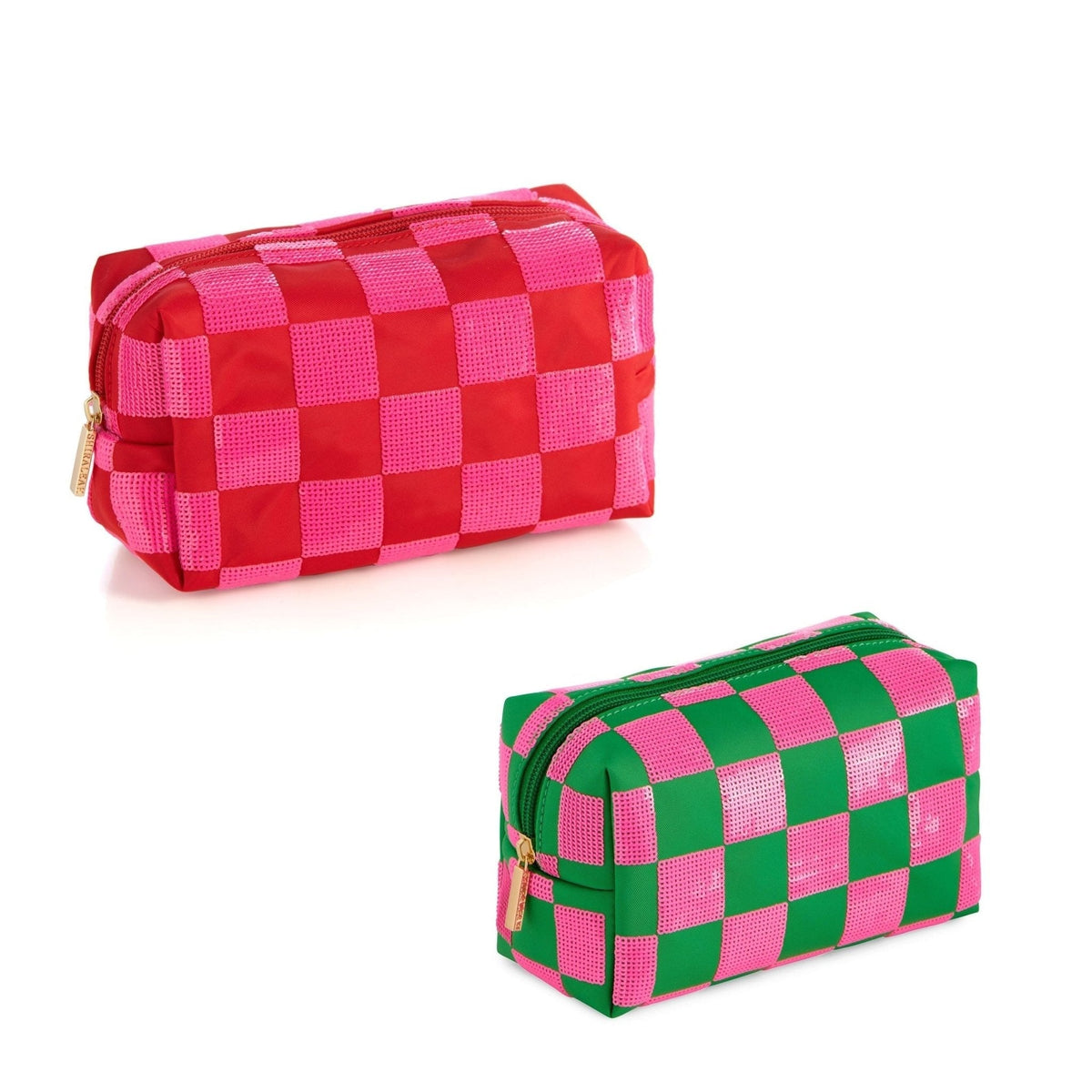 Check Pattern Zip Pouch