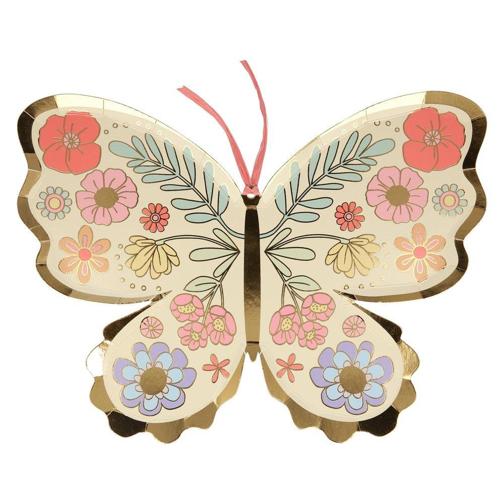 Floral Butterfly Die-Cut Plates