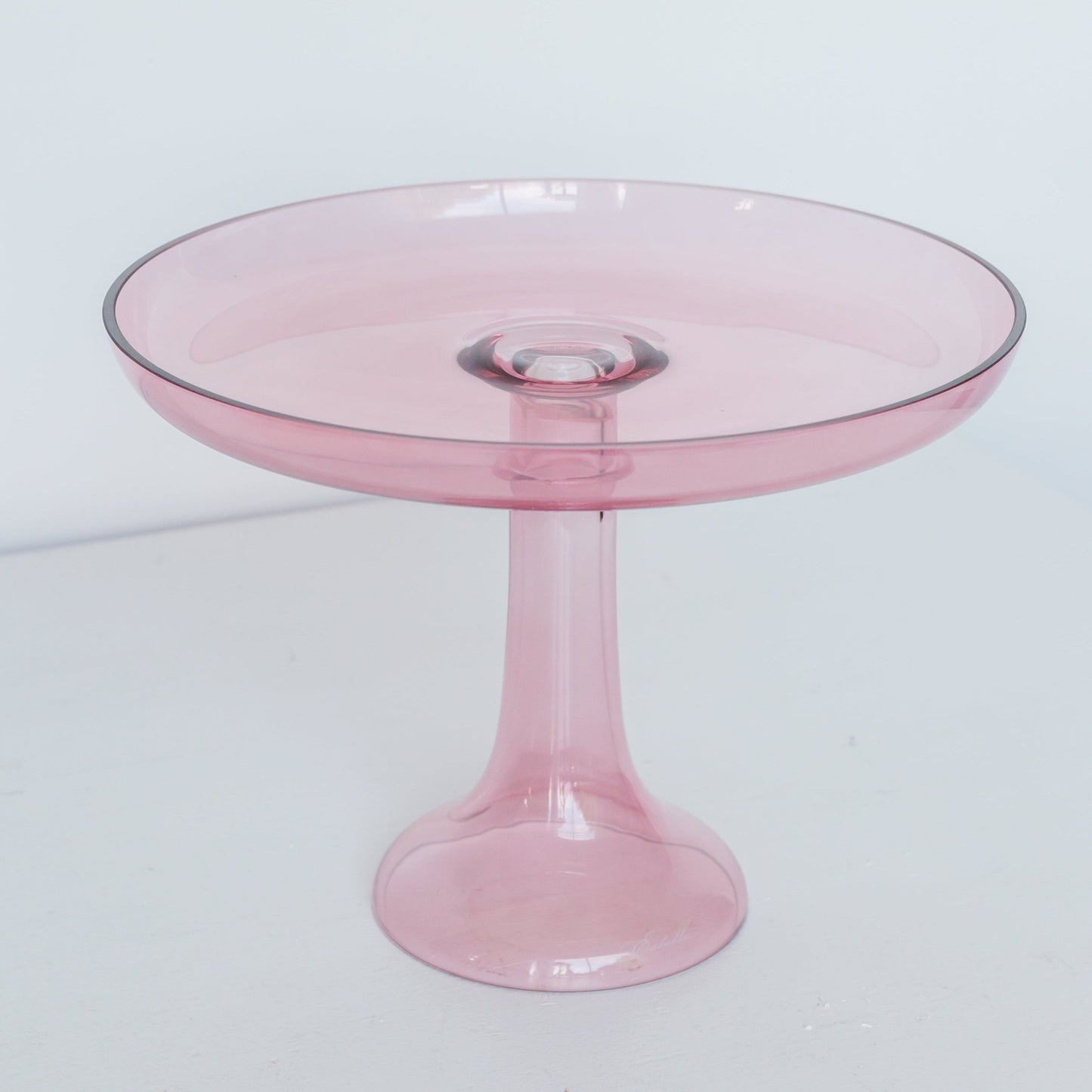 Rose Glass Cake Stand