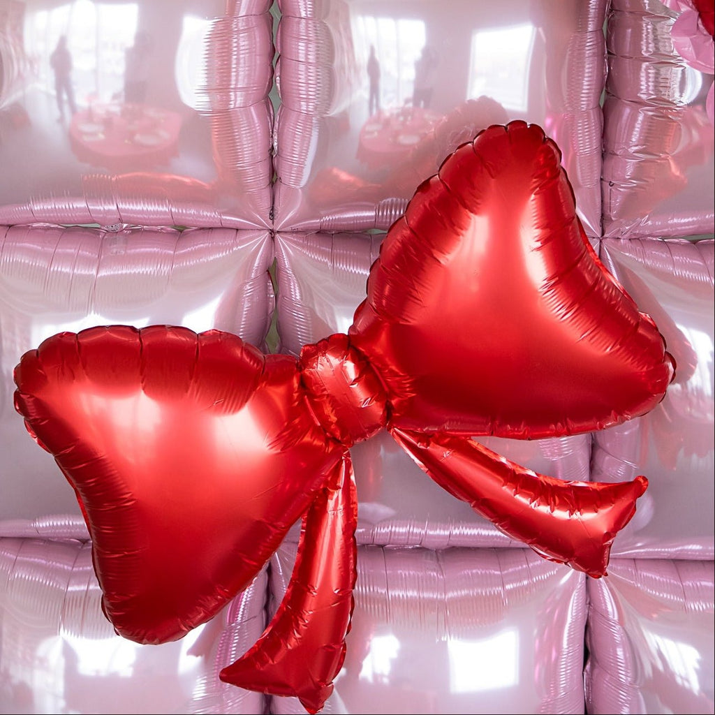 Red Bow Foil Balloon