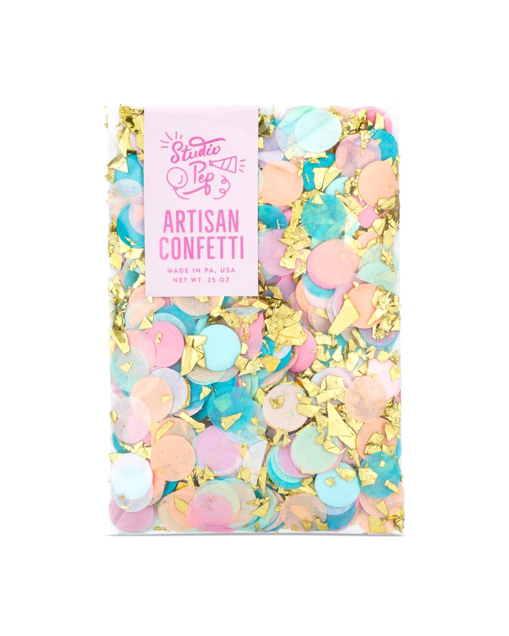 Carousel Gold & Pastel Multicolor Confetti