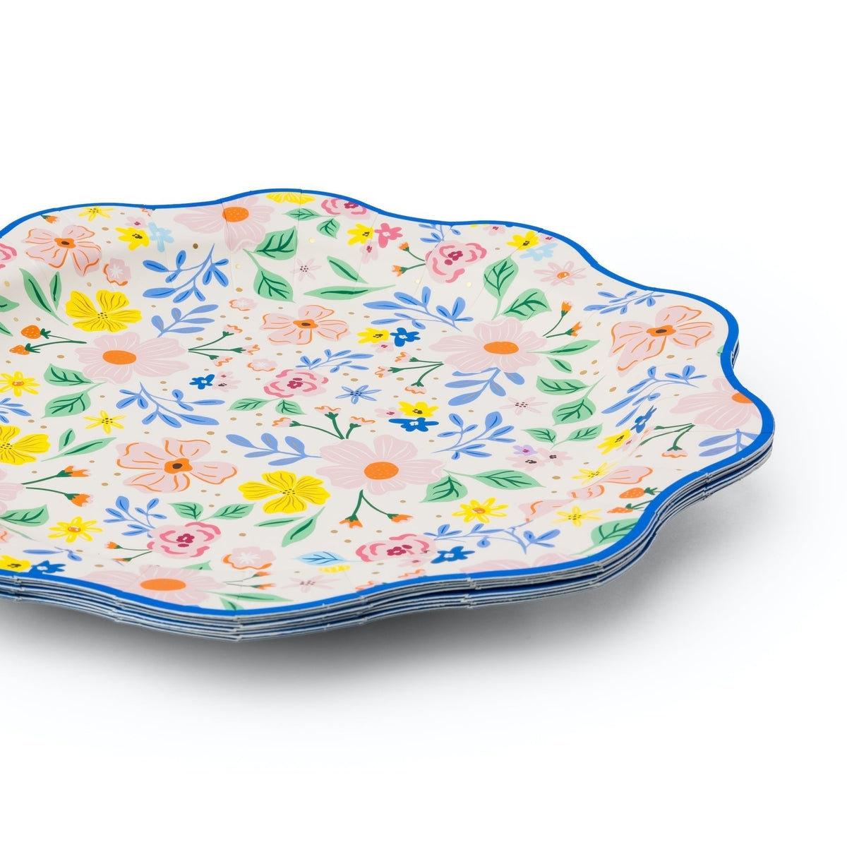 Multicolor Full Floral Pattern Dinner Plates