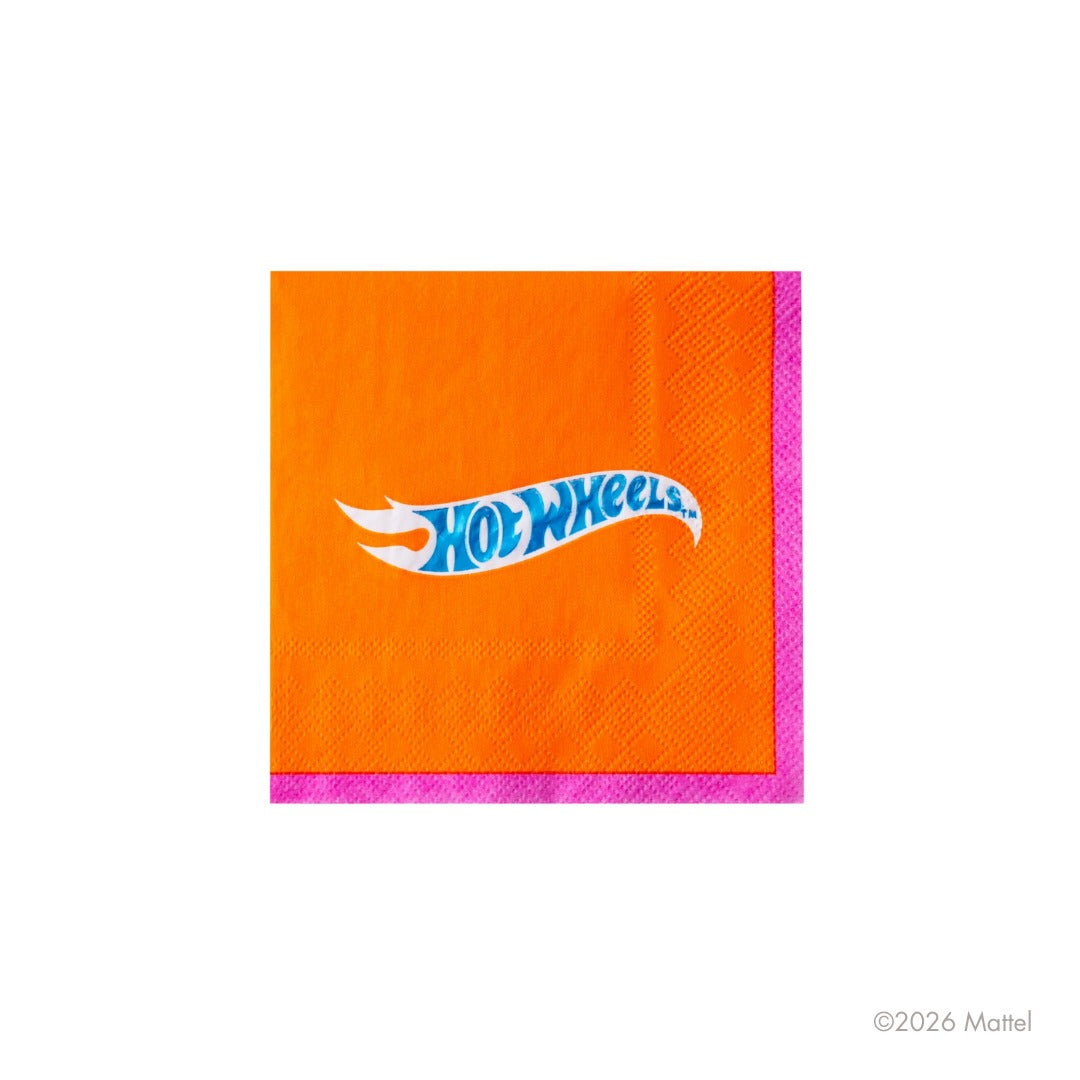 Hot WheelsTM X Bonjour Fete Orange Small Napkins