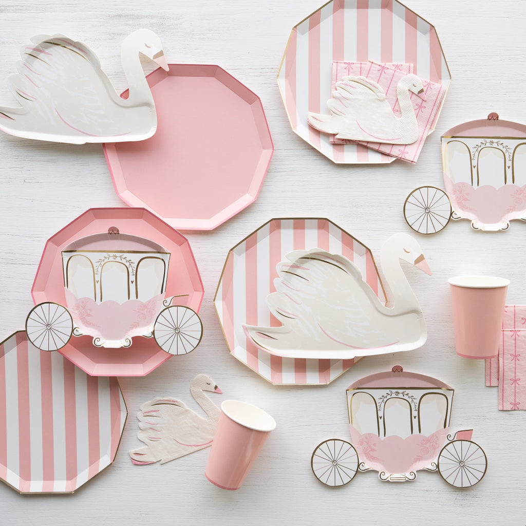 Petal Pink Signature Cabana Stripe Plates