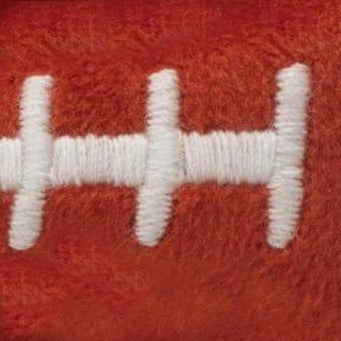 Football Embroidered Lady Dog Bow