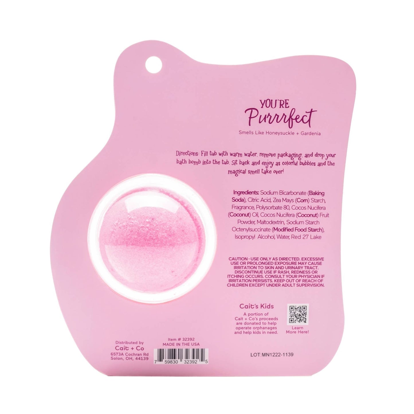 Cat Coconut Milk Bath Bomb