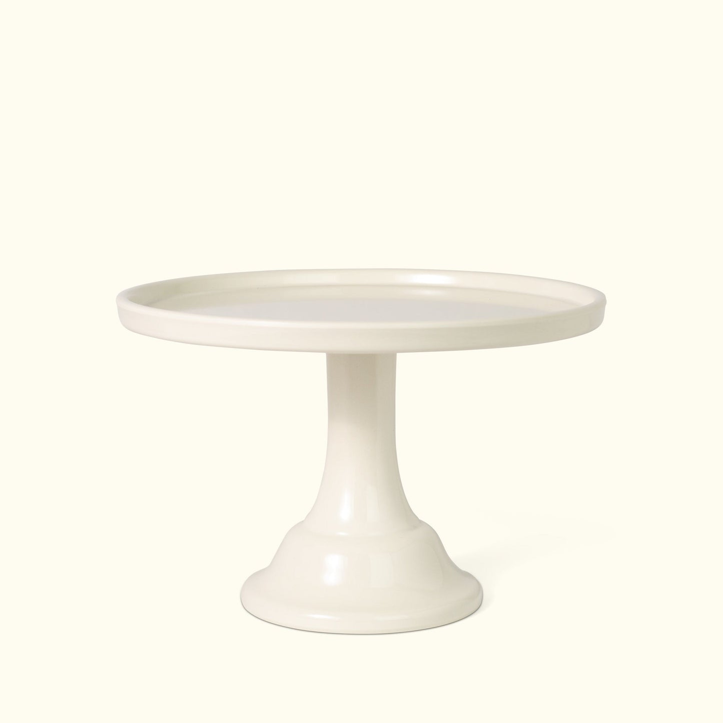 Small Linen White Melamine Cake Stand