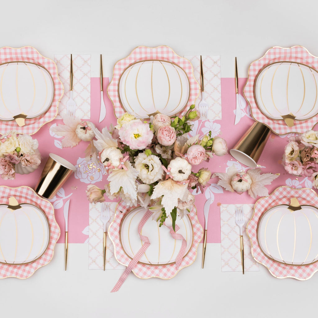 White & Gold Pumpkin Small Plates