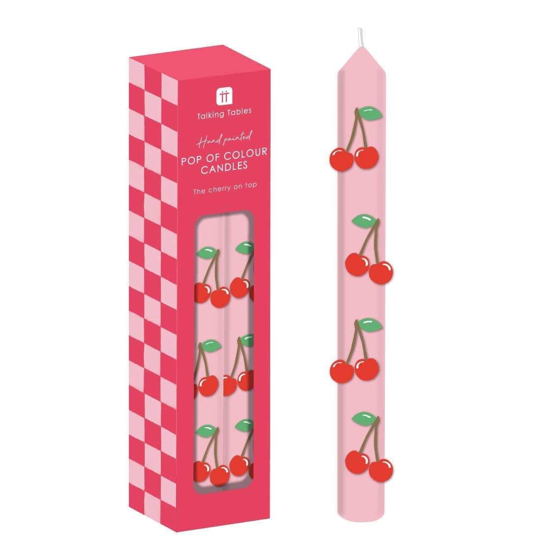 Pink Cherry Taper Candles