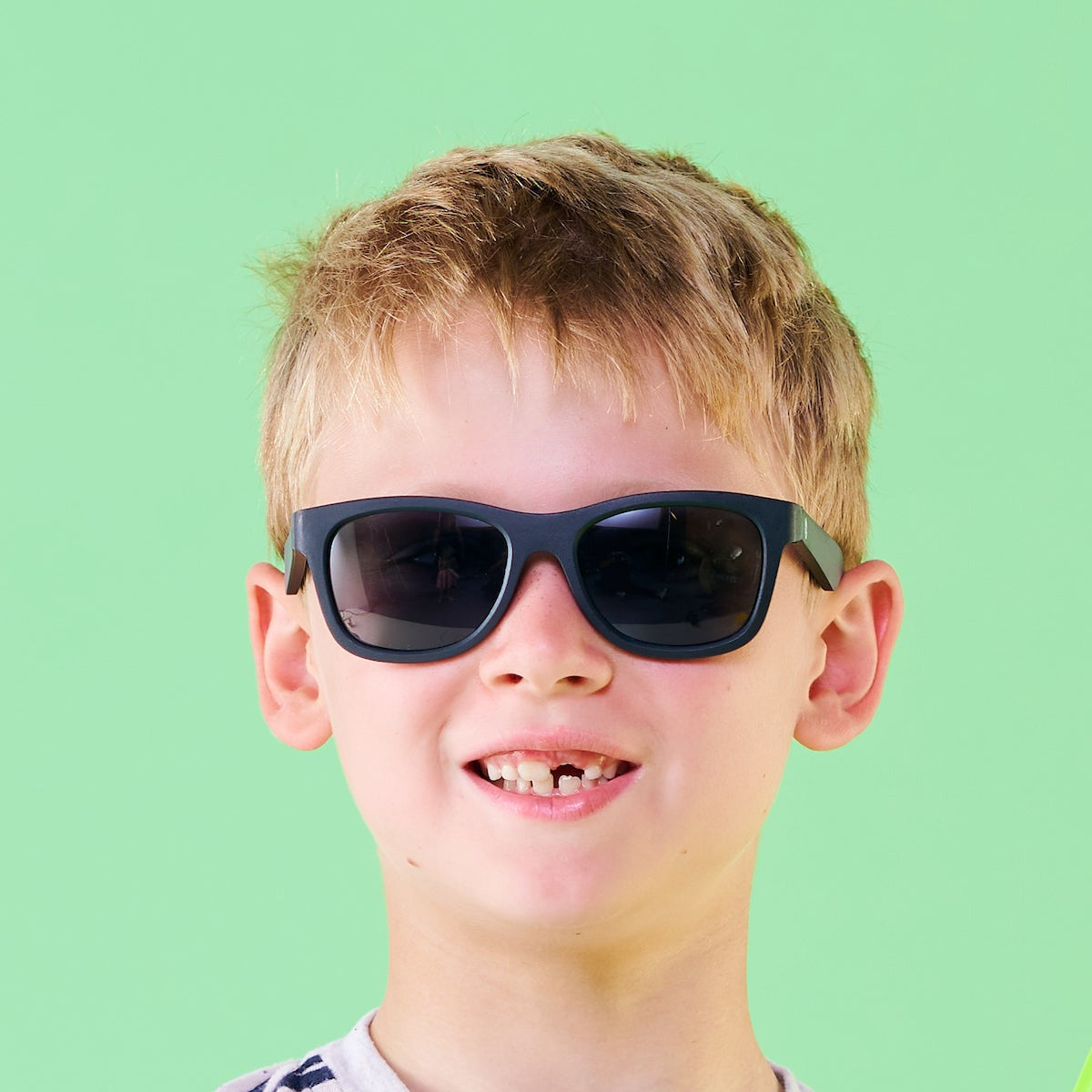 Kids Black Aviator Sunglasses