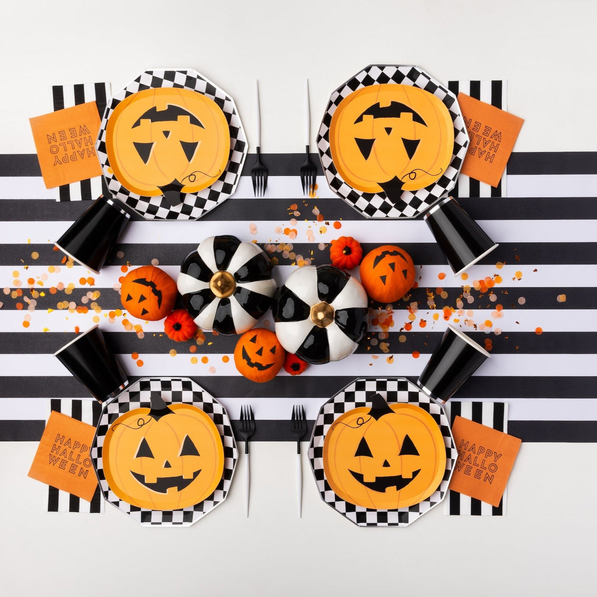 Orange Jack-O-Lantern Small Plates