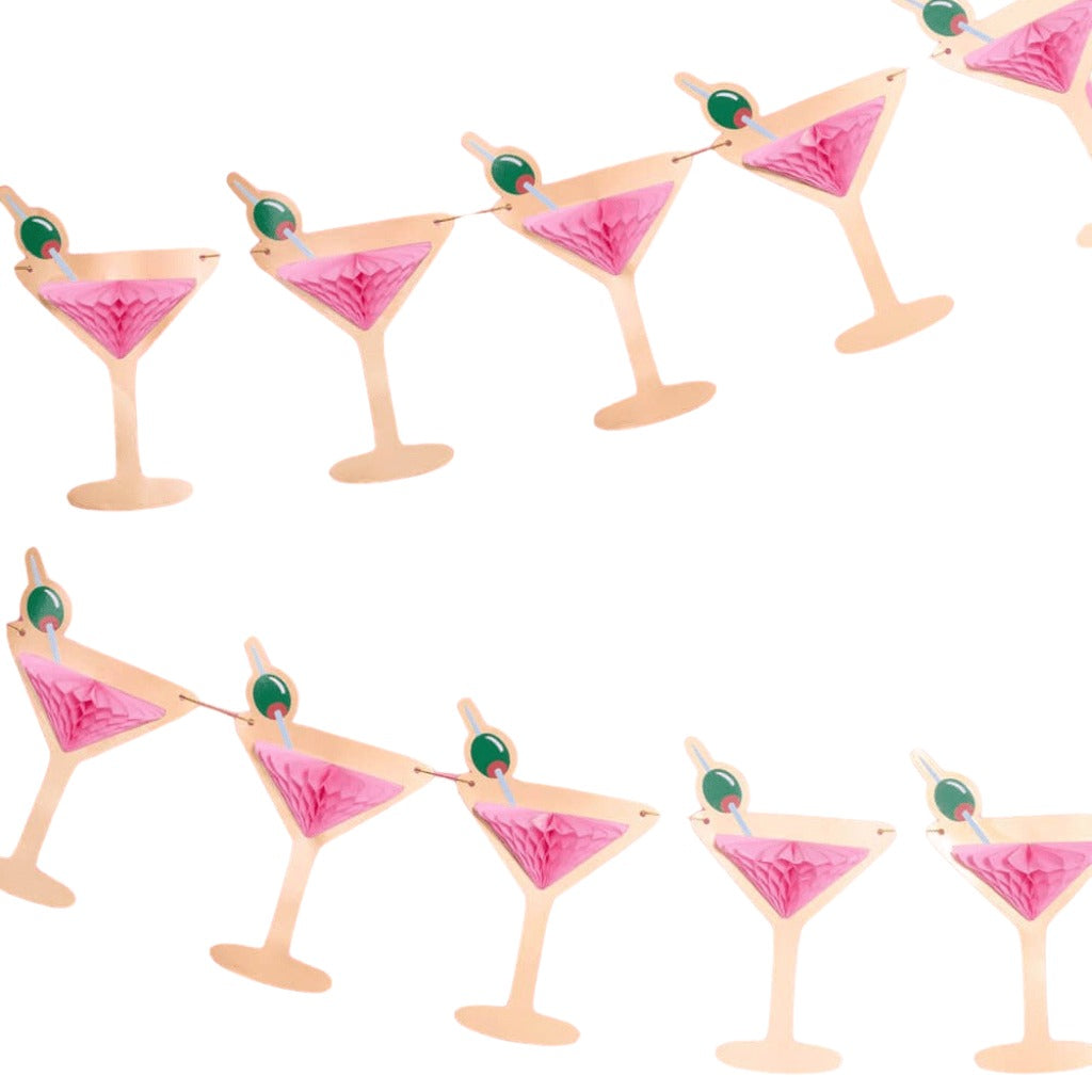 Martini Glass Honeycomb Banner