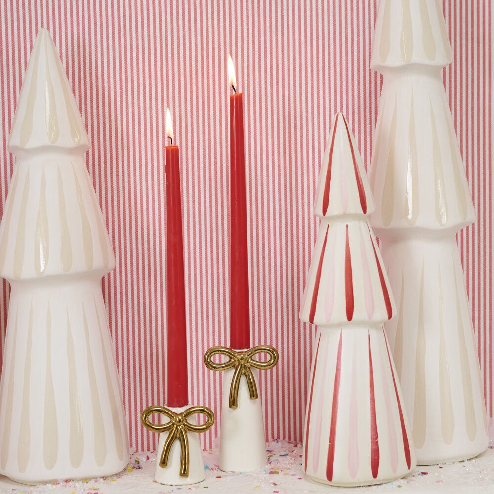 Coquette Gold Bow Candle Holder