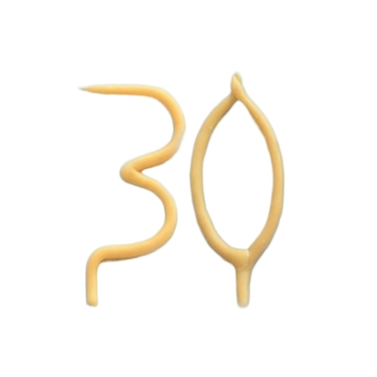 30th Birthday Beeswax Number Candle Set