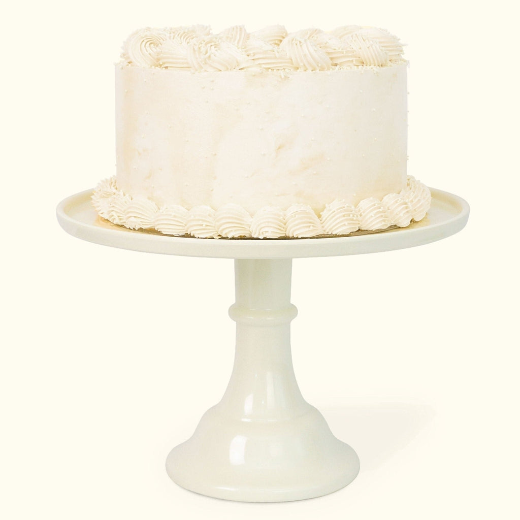Large Linen White Melamine Cake Stand