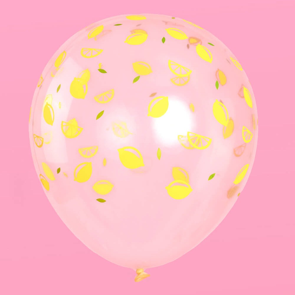 Lemon Printed Latex Balloon Set