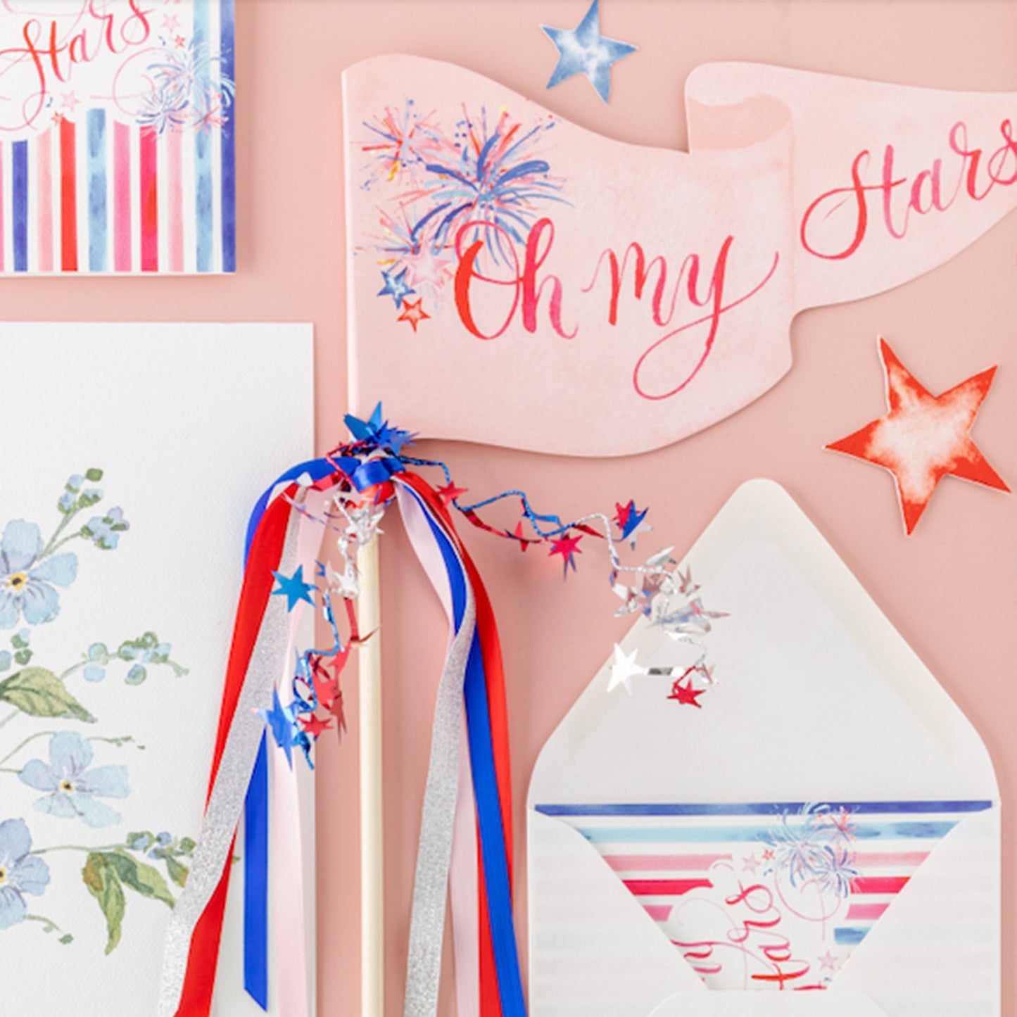 Oh My Stars 4th of July Party Pennant