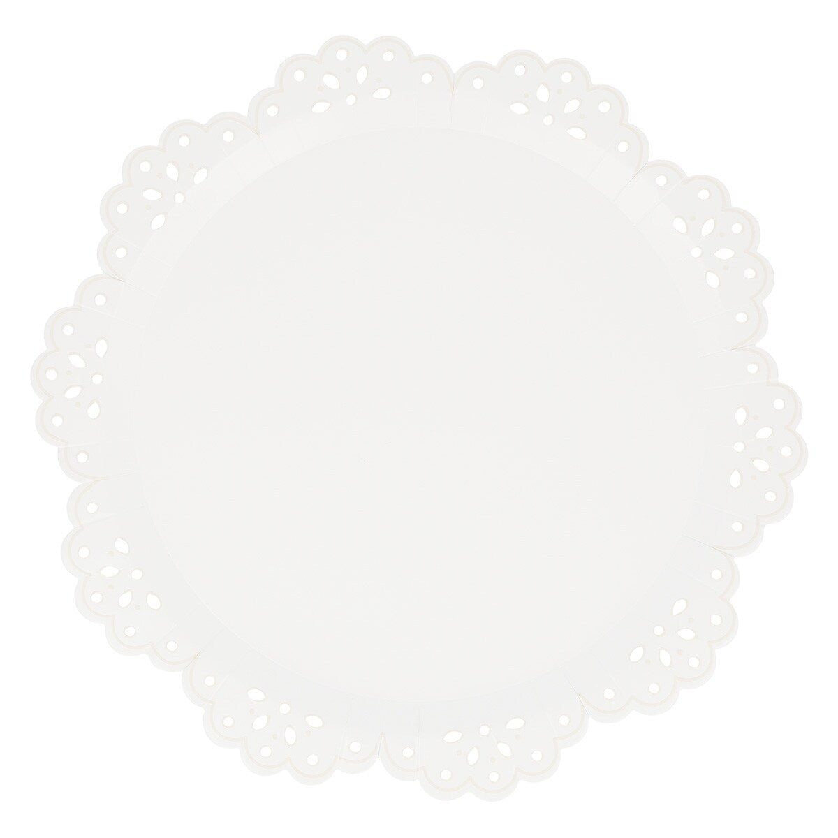 Broderie Anglaise Lace White Plates