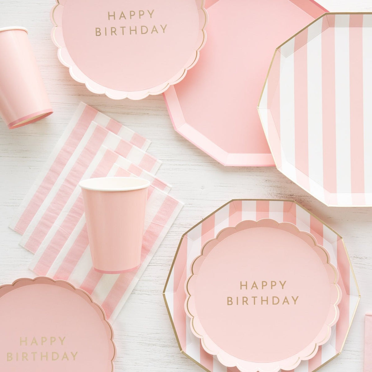 Petal Pink Signature Cabana Stripe Guest Towels