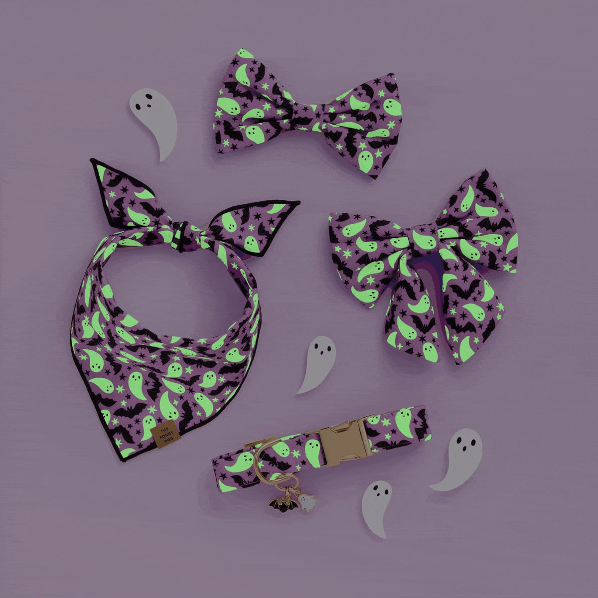 Spooky Season Bow Tie Collar