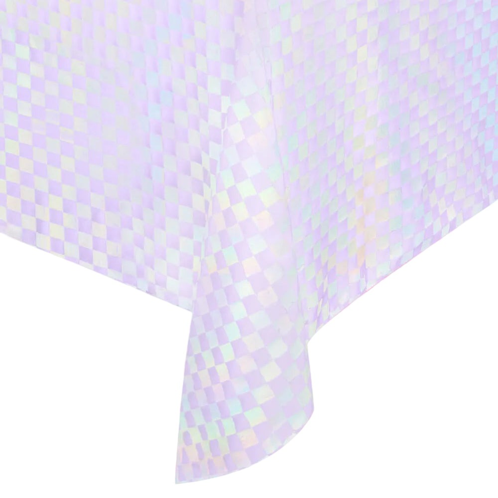 Iridescent Checker Table Cover