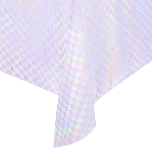 Iridescent Checker Table Cover