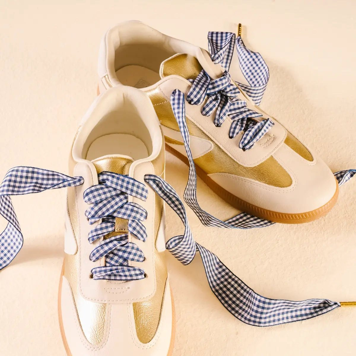 Gingham Ribbon Shoelaces
