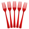Red Plastic Forks