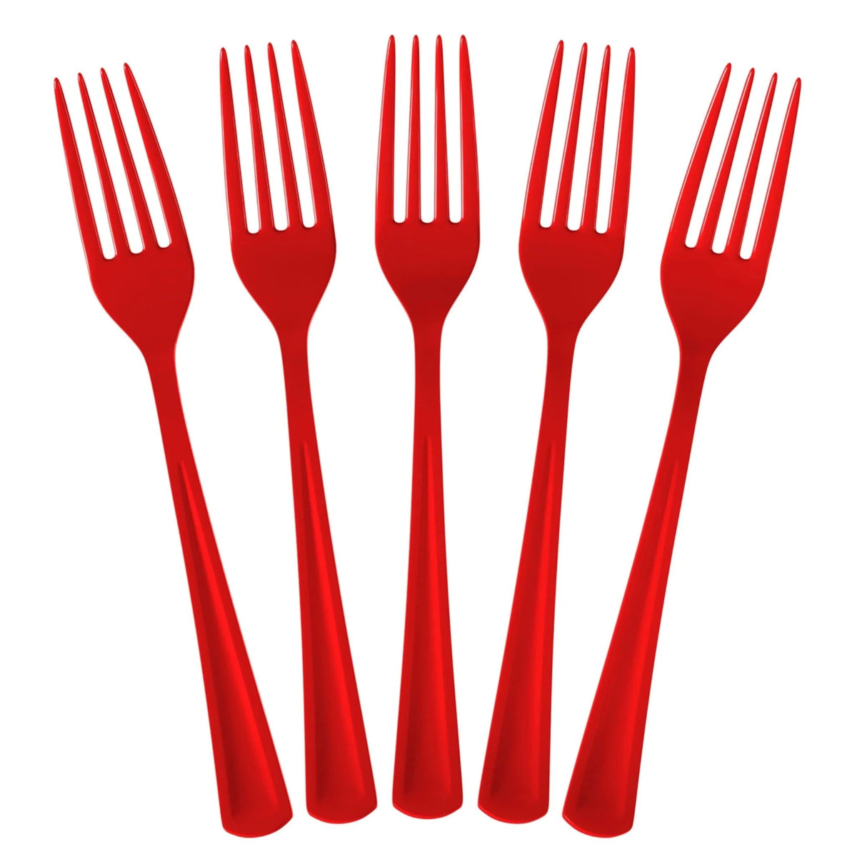 Red Plastic Forks