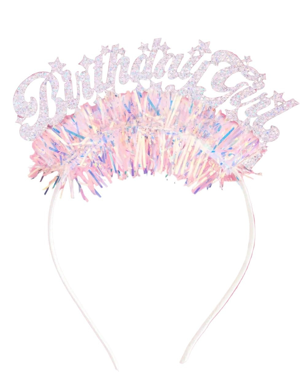 Birthday Girl Iridescent Fringe Headband