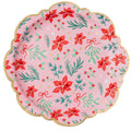 Christmas Floral Pink Classic Dinner Plates