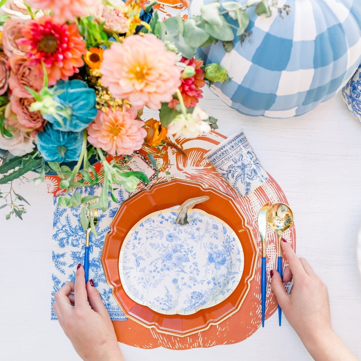 Fancy China Blue & Gold Cutlery
