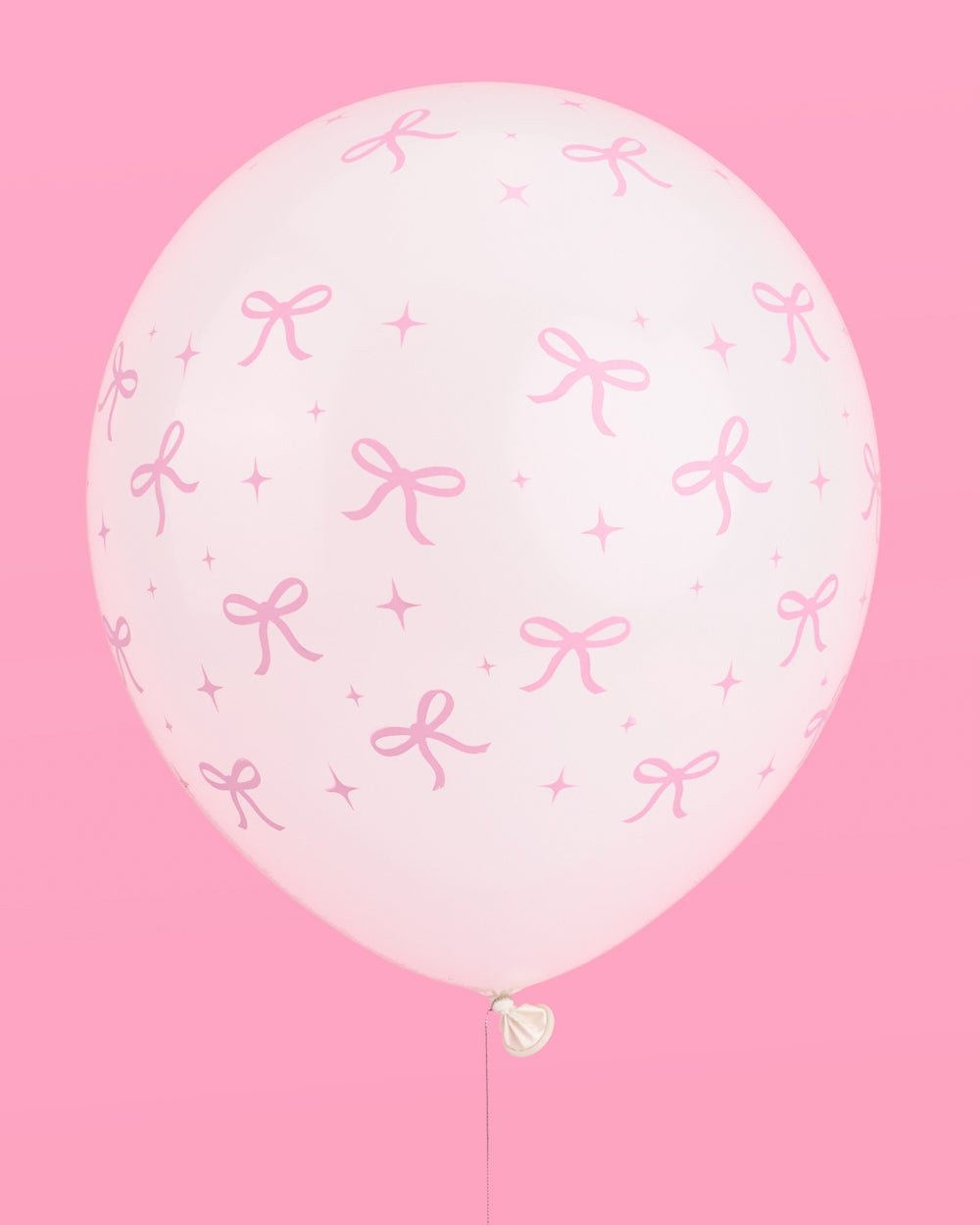 Pink Bow Bridal Latex Balloons