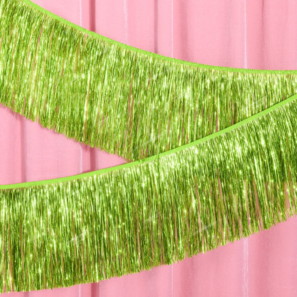 Lime Green Fringe Banner