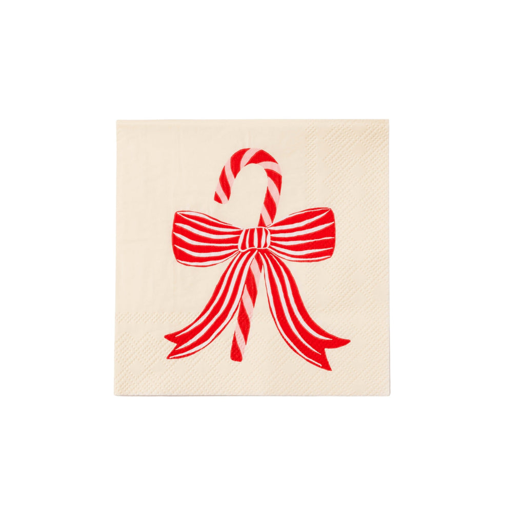 Peppermint Bow Cocktail Napkins