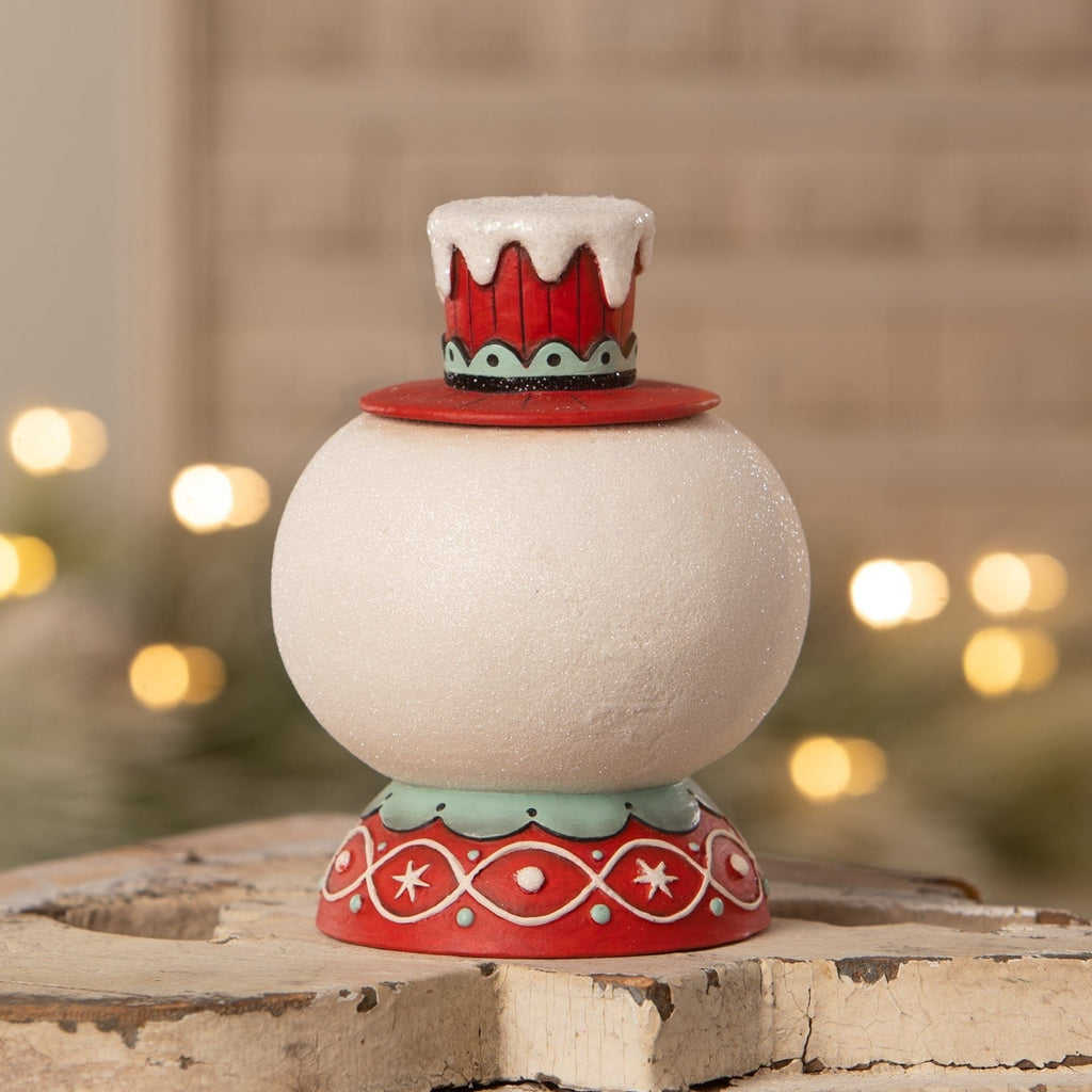 Bethany Lowe Peppermint Snow Beau Container