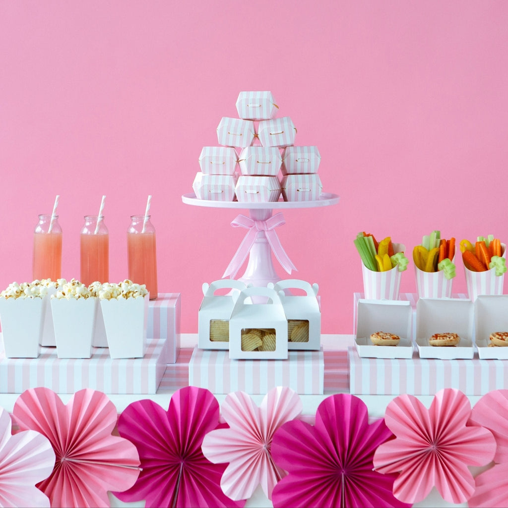 Petal Pink Cabana Stripe Display Box Risers