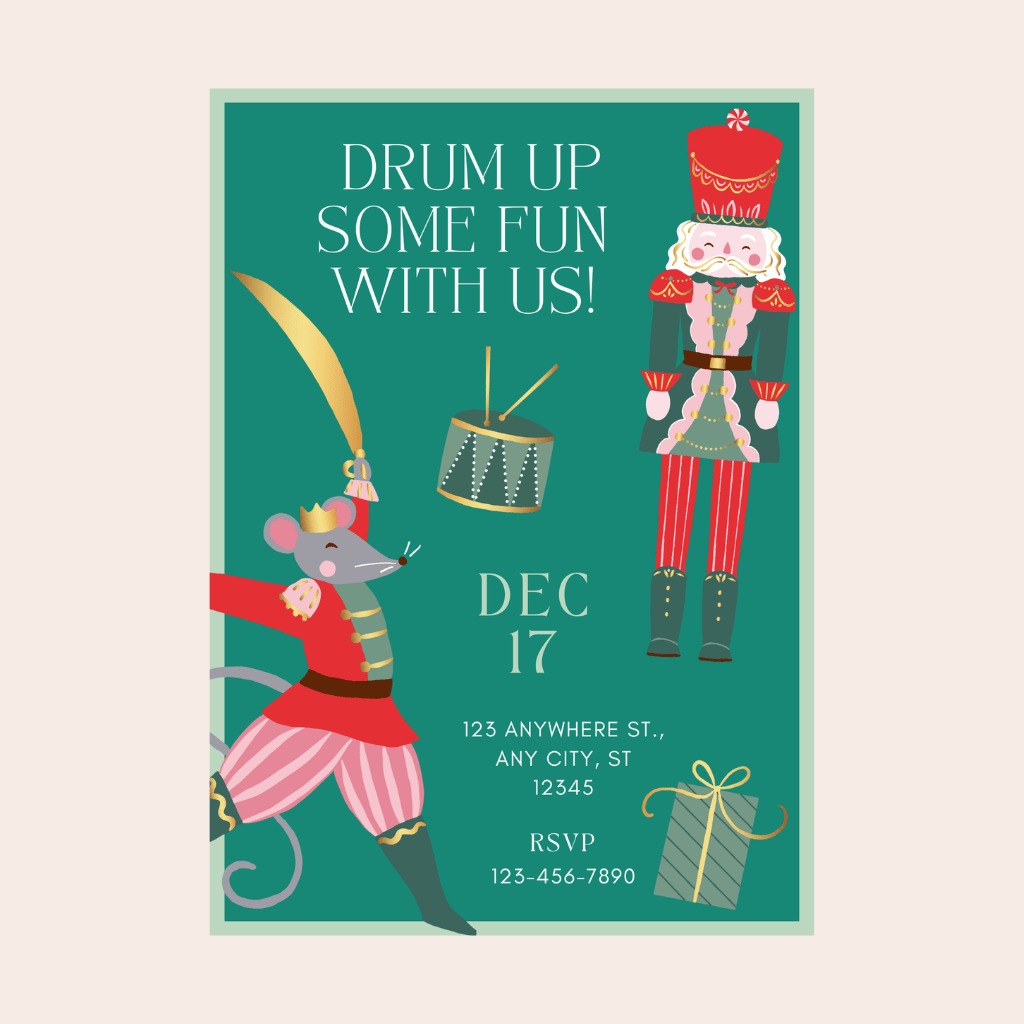 Whimsical Nutcracker Digital Party Invitation