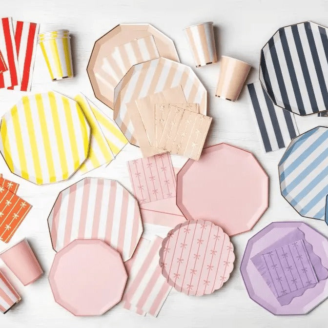 Sweet Peach Signature Cabana Stripe Cups