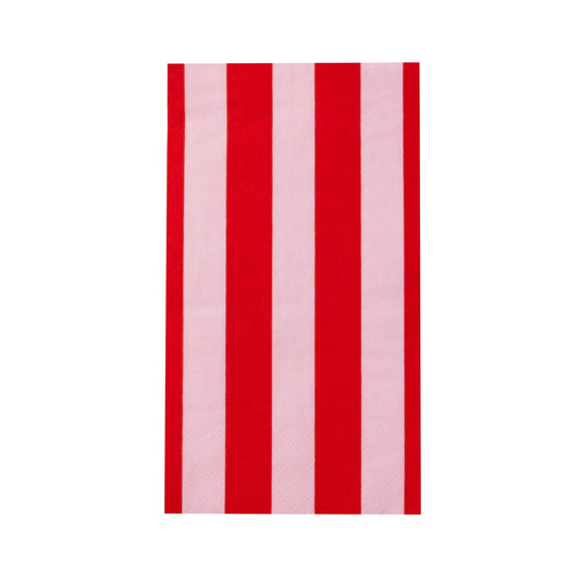 Pink & Red Signature Cabana Stripe Guest Towels