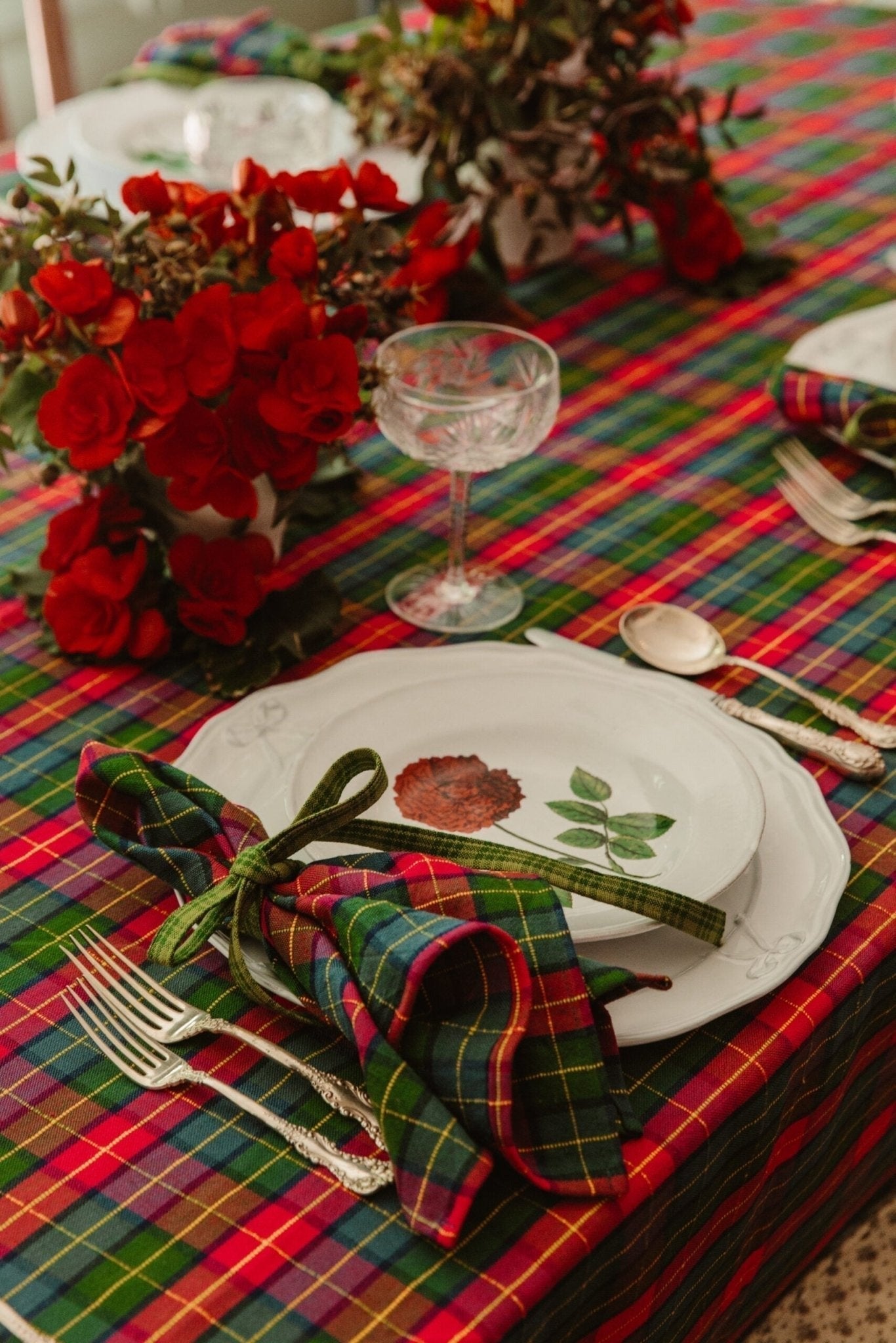 Holly Plaid Red & Green Napkins