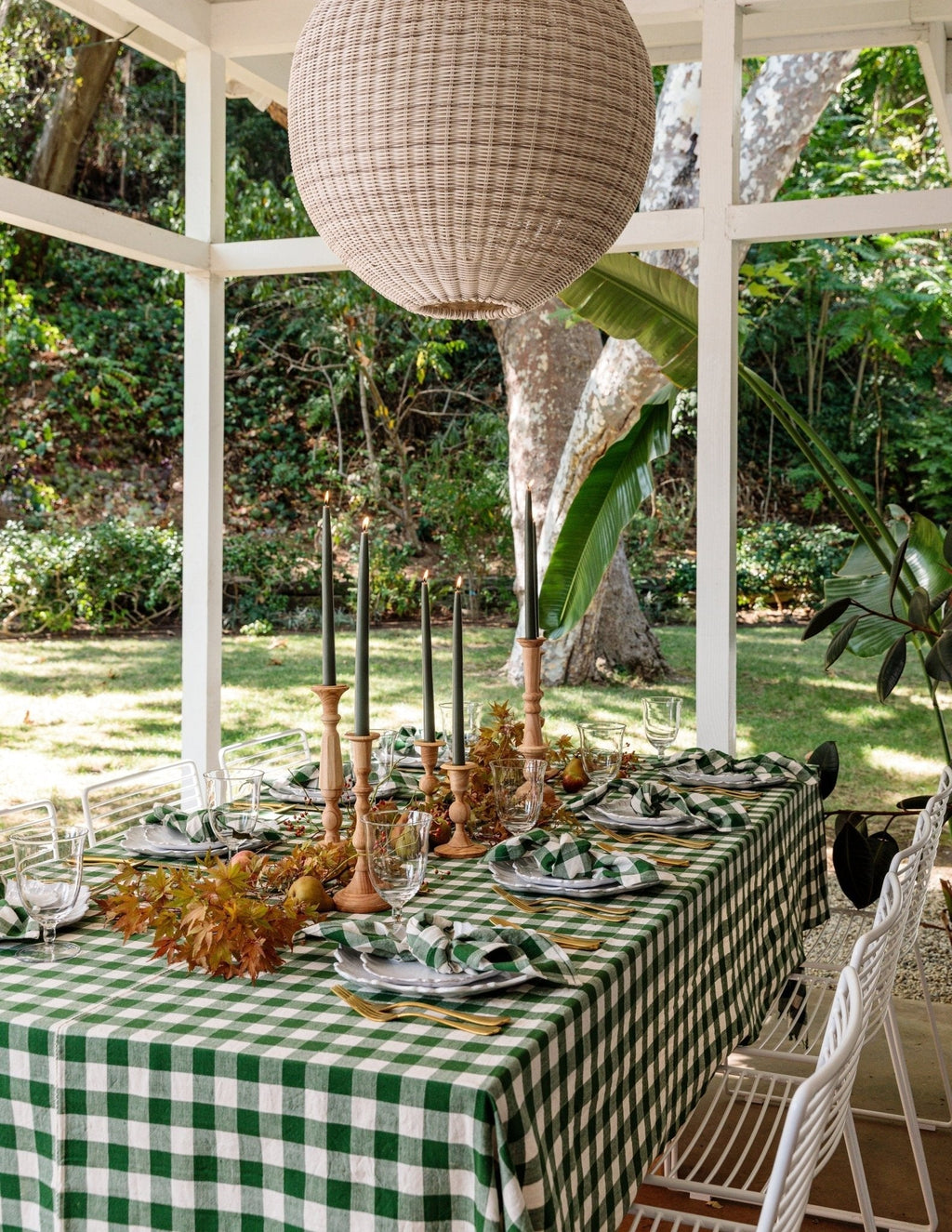 Gingham Hunter Tablecloth