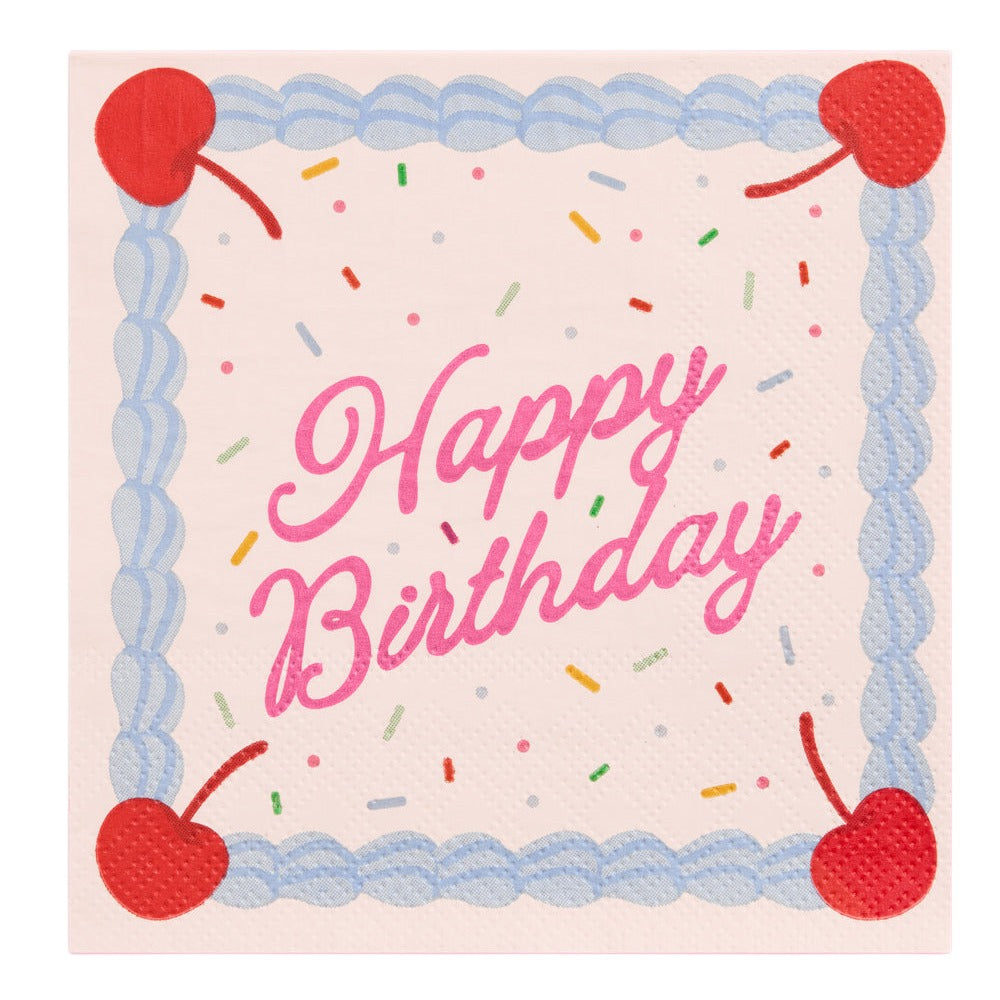 Happy Birthday Cake Napkins