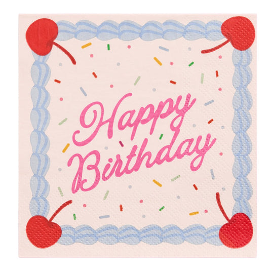 Happy Birthday Cake Napkins