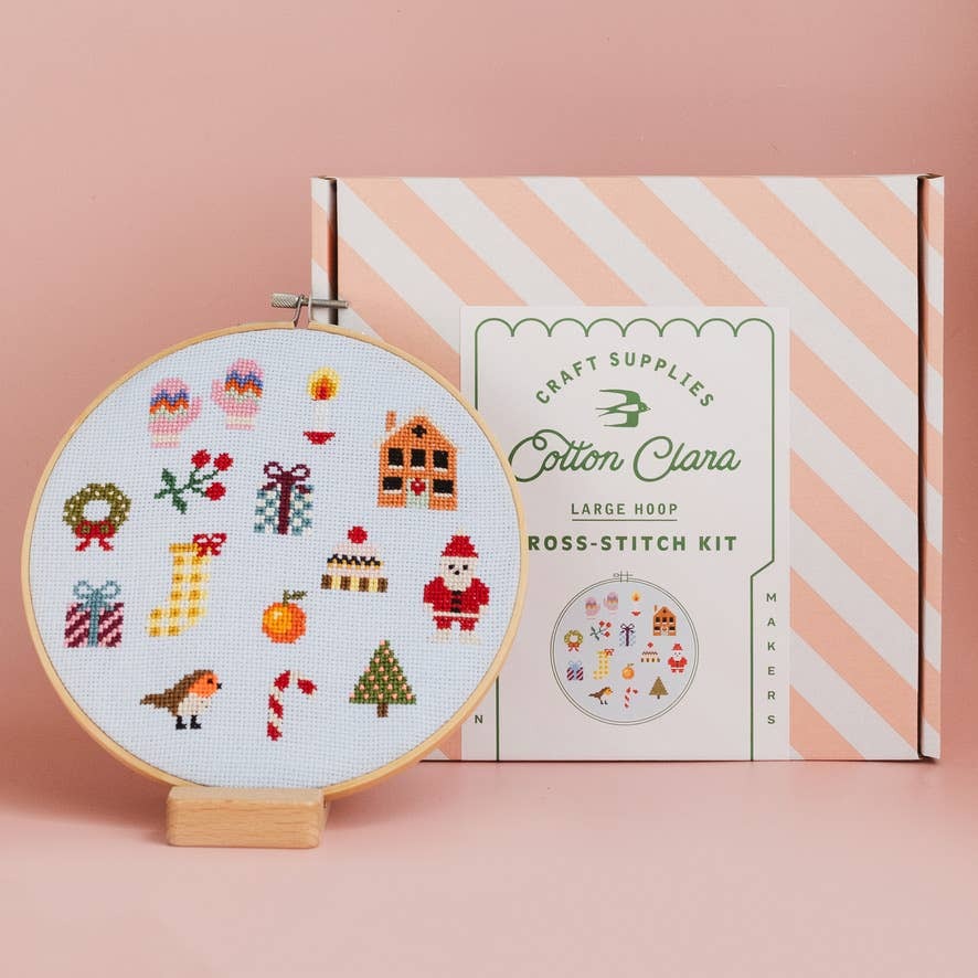Colorful Beginner Christmas Cross Stitch Kit