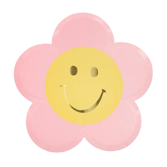 Happy Face Flower Plates