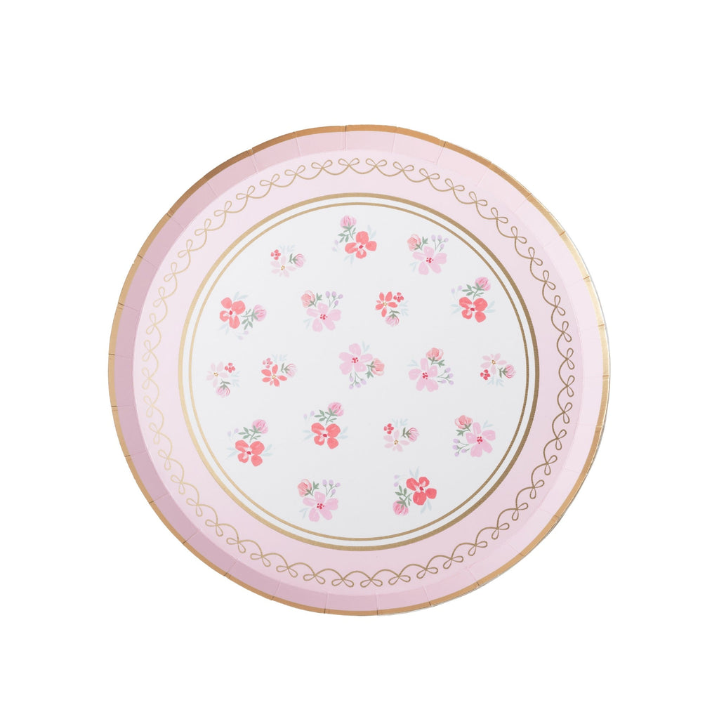 Petal Pink Watercolor Floral Dessert Plates