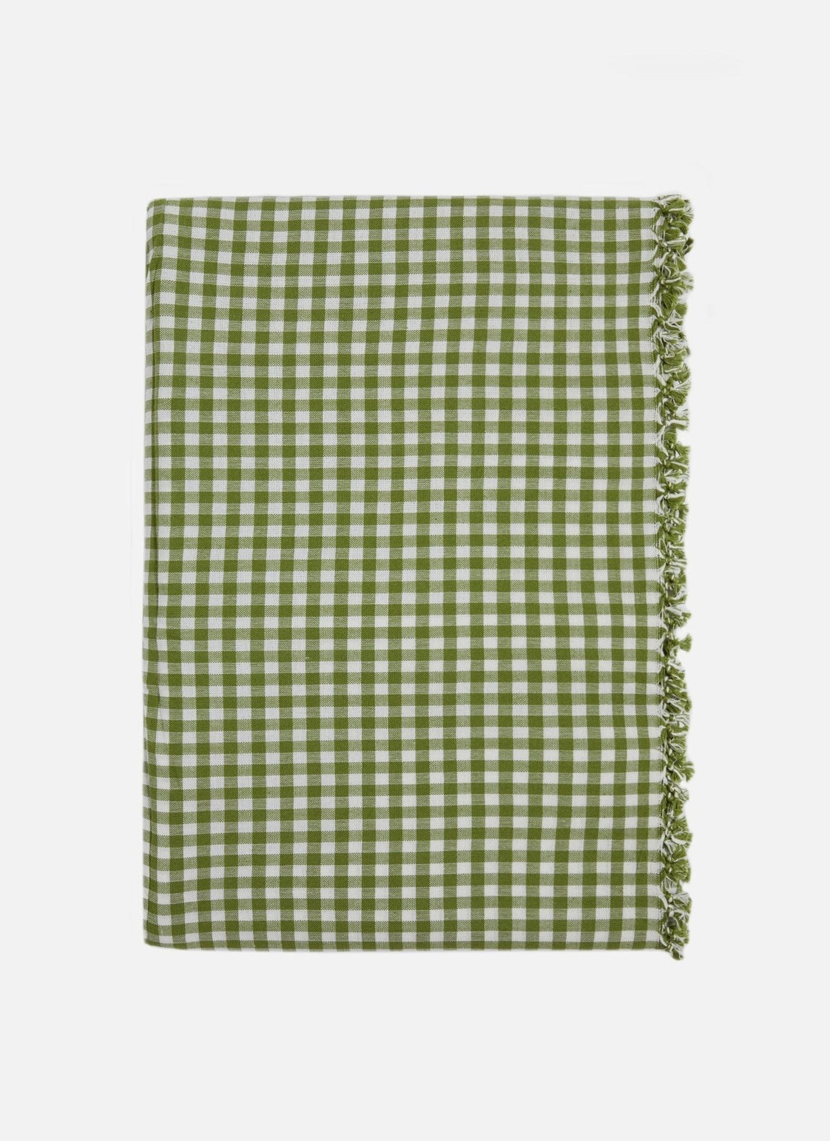 Mini Gingham Olive Tablecloth
