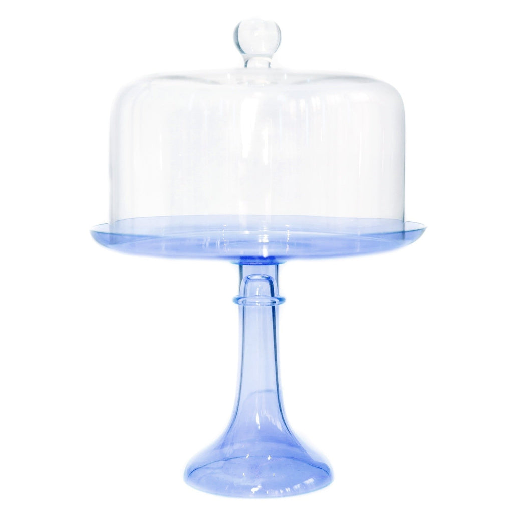 Cobalt Blue Glass Cake Stand