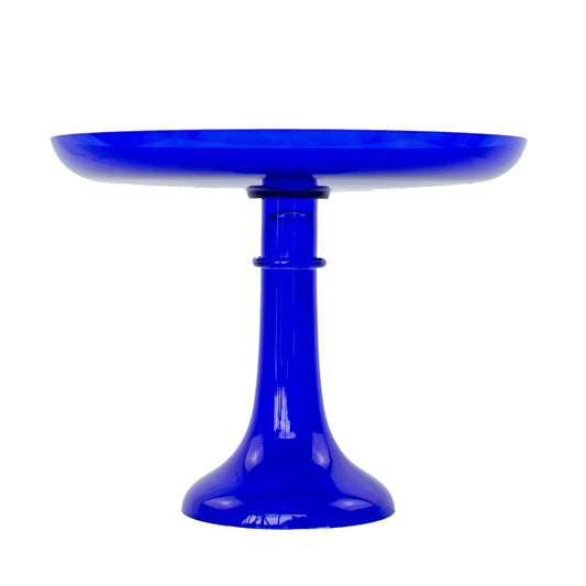 Royal Blue Glass Cake Stand